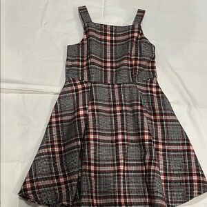 Copper Key Plaid Dress - Red, Black, and White